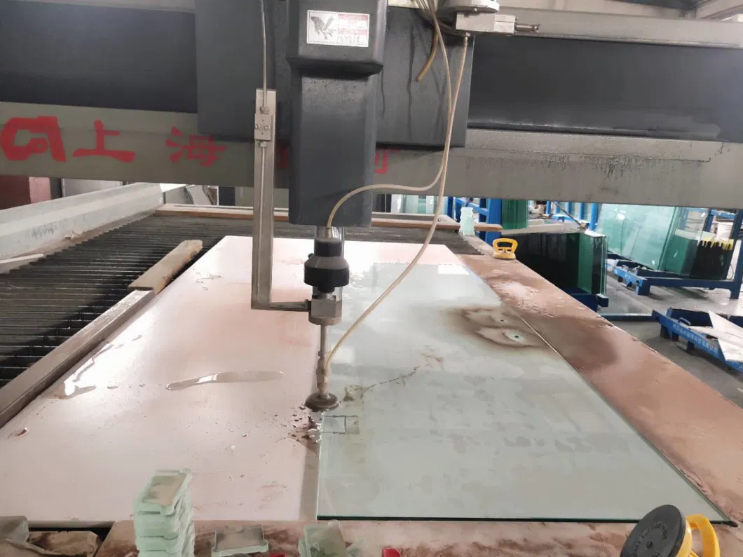 Precise Water Jet Cutting and Punching Glass for Doors and Windows